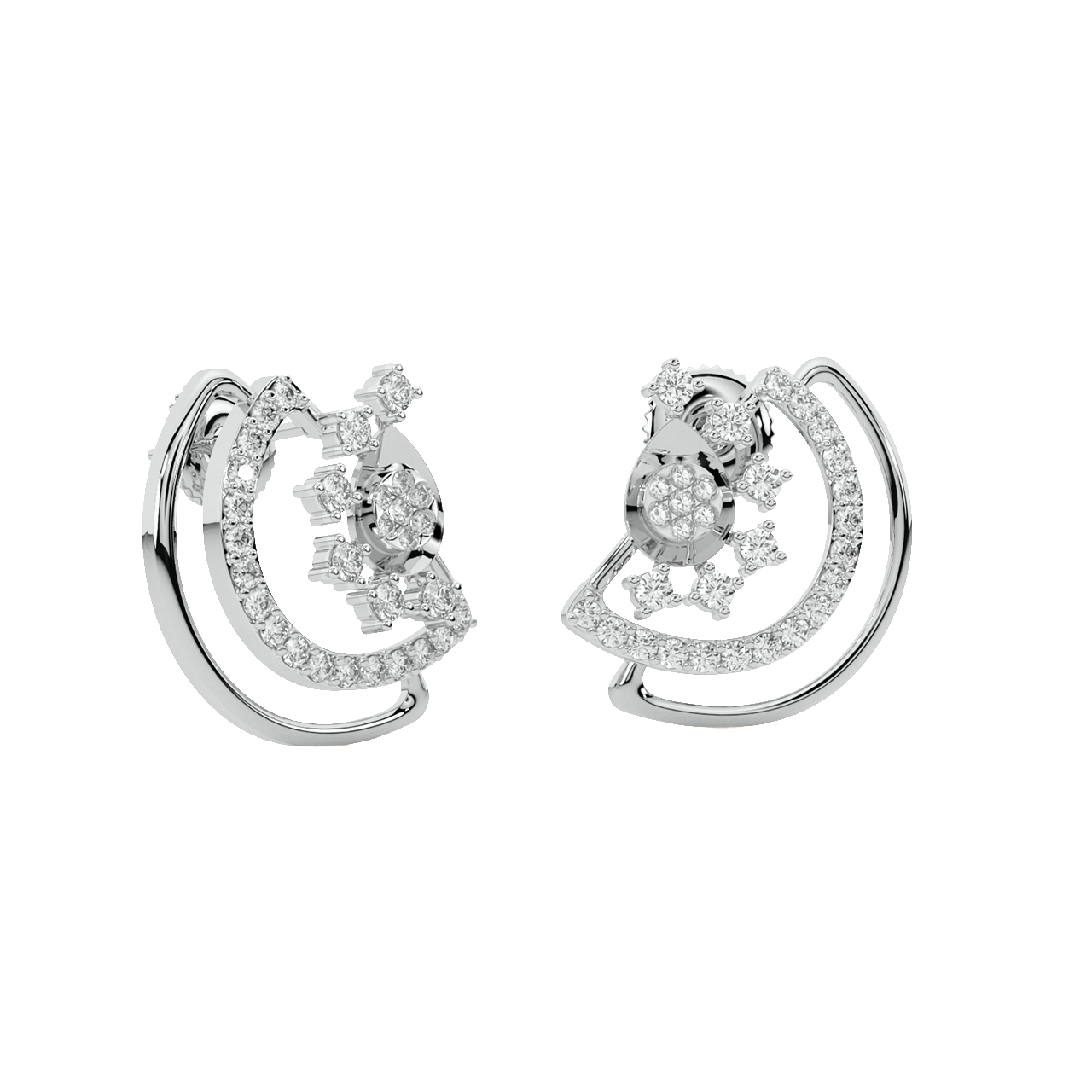 Emery Round Diamond Stud Earrings